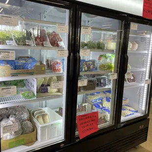 Refrigerator full of mushrooms