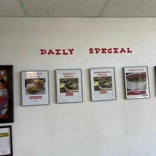 Daily Special menu items
