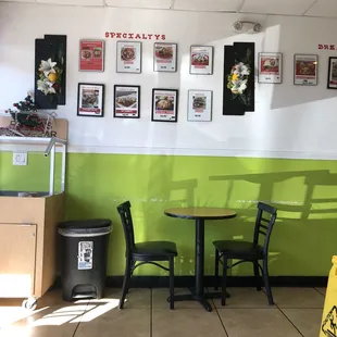 Specials on the wall