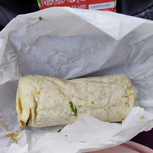 Size of burrito