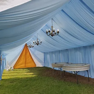 Amazing draped canopy