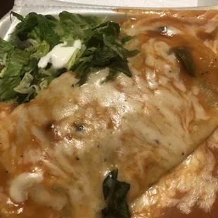 Shredded beef with grilled onions and peppers