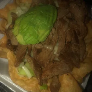 Asada taco salad