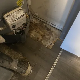 unfinished flooring in closet