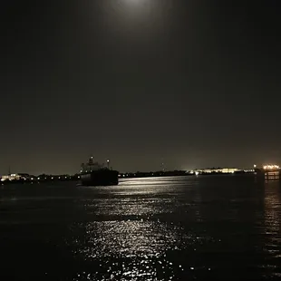 Moonlight over the Mississippi River