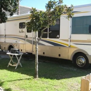 Camper in summer