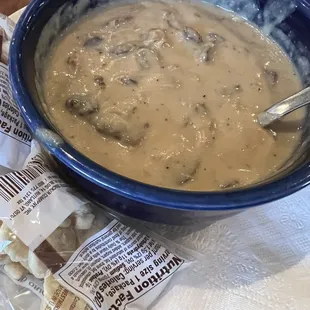 Chicken and mushroom soup