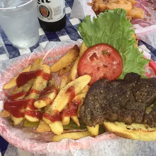 Ribeye Sandwich...I like ketchup on my fries