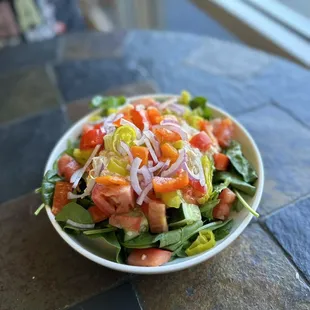 There's an entire avocado under that lettuce stuffed with chicken salad!