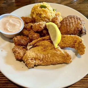 Seafood Variety Platter (Friday Lunch Special - also includes a side salad)