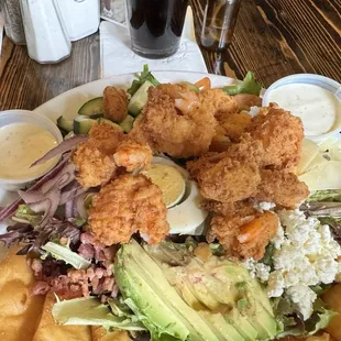 Cobb Salad with shrimp &amp; avocado