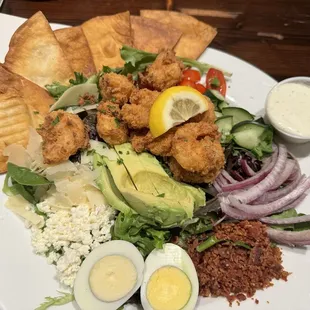 Cobb Salad with shrimp &amp; avocado