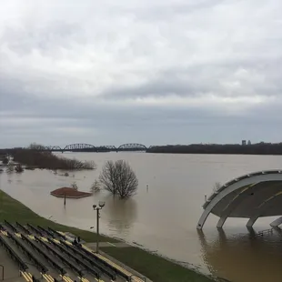 2/25/18 The entire park is under water. (Notice the roof to the restrooms.)