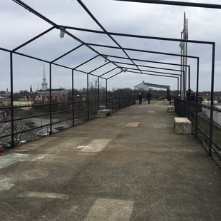 The lookout on top of the flood wall.