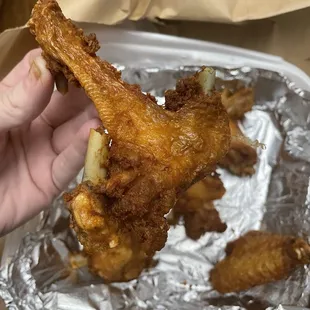 Wings? Not at all tasty,broken bones.Asked for flats and received this. I'd say 1/2 if the batch was like this