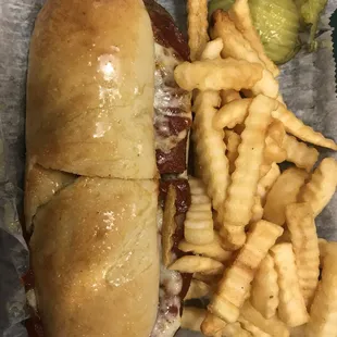 Steak Hogie and Fries