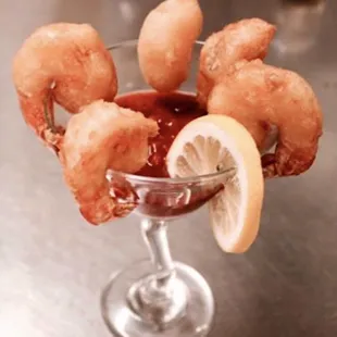 Tempura Shrimp Cocktail, served, w/chipotle cocktail sauce