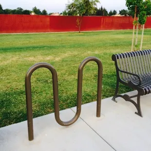 Bike parking near equipment (more near building)