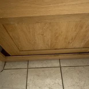 Dirty floors cabinets are dirty