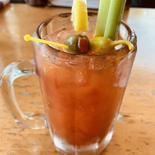 Bloody Mary no alcohol.  My roomie loves it.
