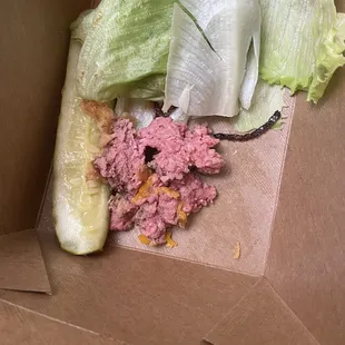 Juicy Burger completely raw