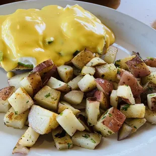 California egg Benedict was bomb.  I didn&apos;t ask for the potatoes to be extra crispy so it was lightly colored.