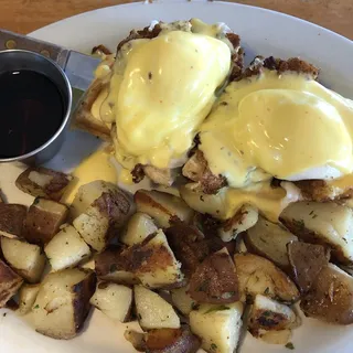 Chicken and Waffle Benedict