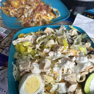 Chicken Salad &amp; Bacon Cheese Fries