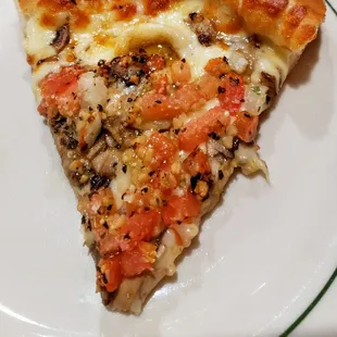 Slice of Sicilian Pizza at River's Edge