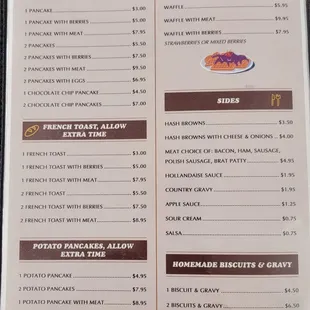 Menu as of 11/2/2023