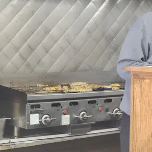 Hash browns on the grill