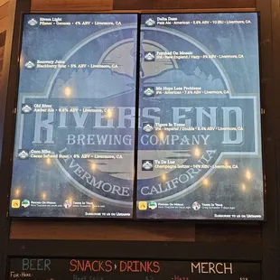 Beer menu