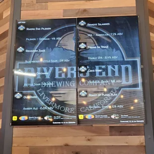 Beer menu