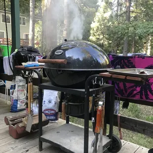 Grill at cabin