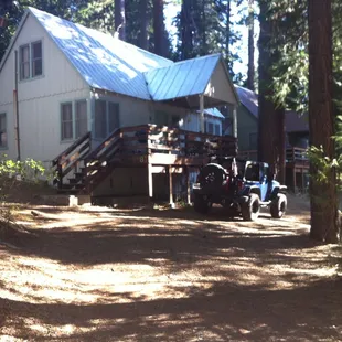 Cabin number eight, minus the Jeep