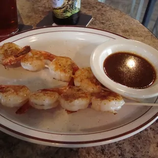 Shrimp Skewers - good - but slow.