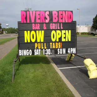 Sign in the parking lot, adjacent to the main road, Saint Francis Boulevard (47).