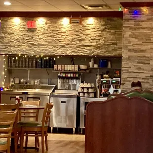 the kitchen and dining area