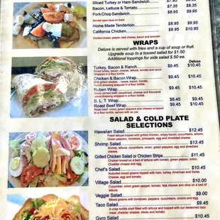 the menu