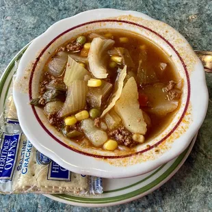 Best beef vegetable soup in the city