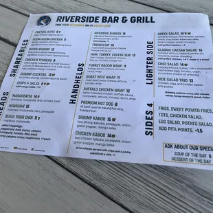 Food menu