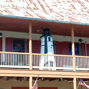the balcony of the restaurant