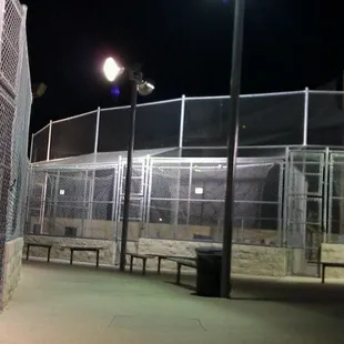 Hidden, outdoor facility..but it gets the job done.