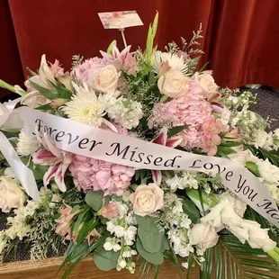 Mom's Casket flowers