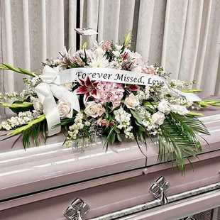 Mom's casket flowers