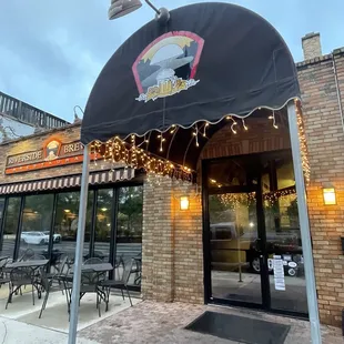 the outside of the building