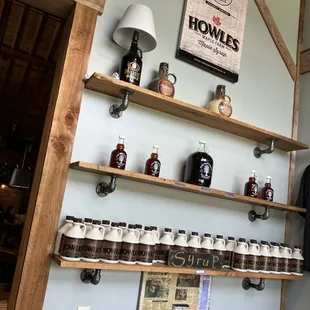 shelves of bottles and jars