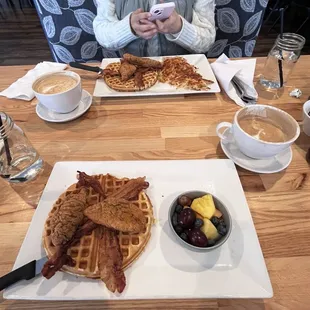 Chicken and waffles