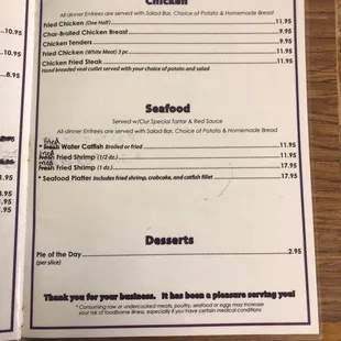 lunch menu