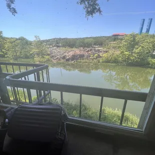 The lake from the booths